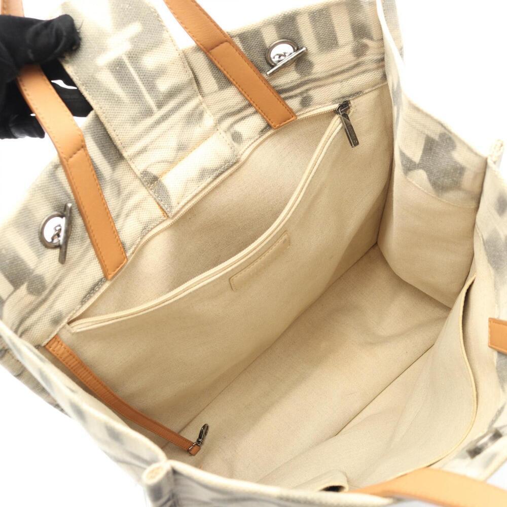 CHANEL Brown Leather Logo Tote Bag - Picture 3 of 13